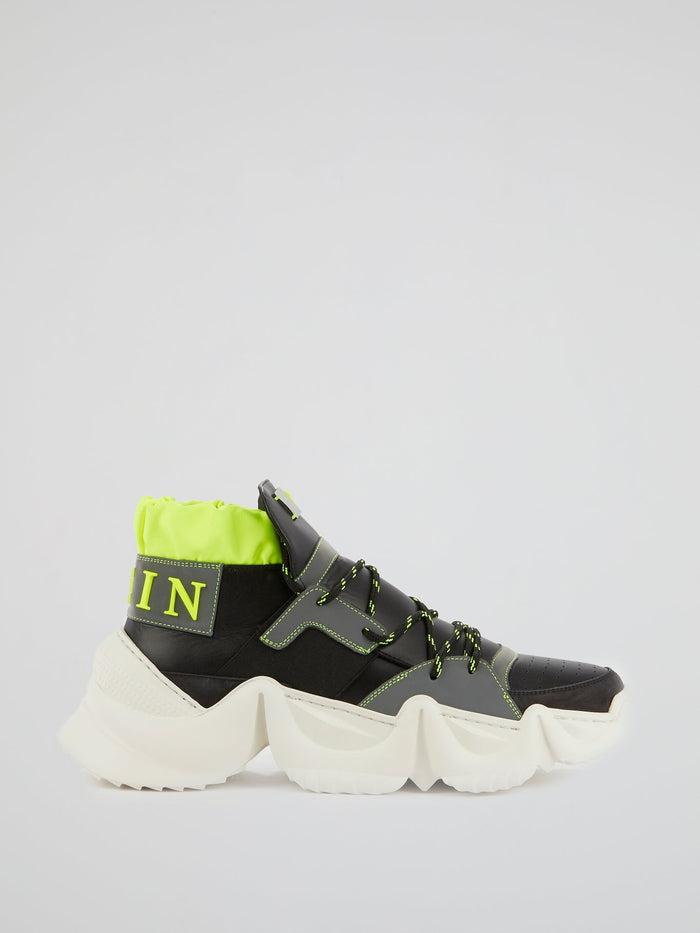 Runner Monster Black Chunky Sole Sneakers