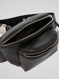 Black Leather Money Belt