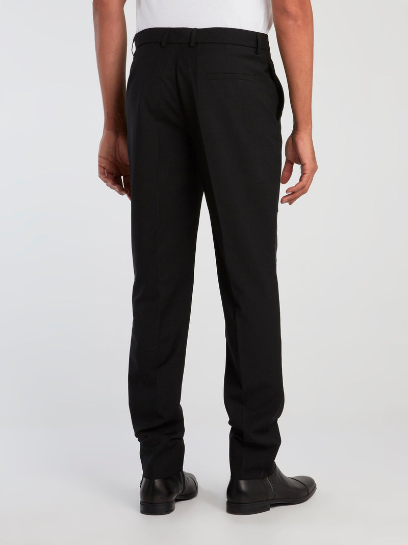 Black Slim Fit Suit Trousers