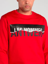 Red Antwerp Print Sweatshirt