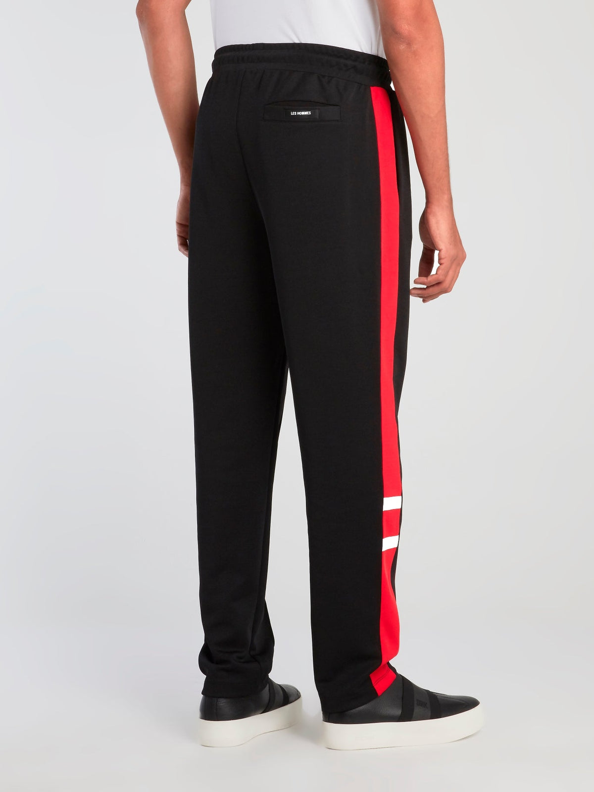 Black Drawstring Acetate Sweatpants