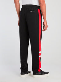 Black Drawstring Acetate Sweatpants