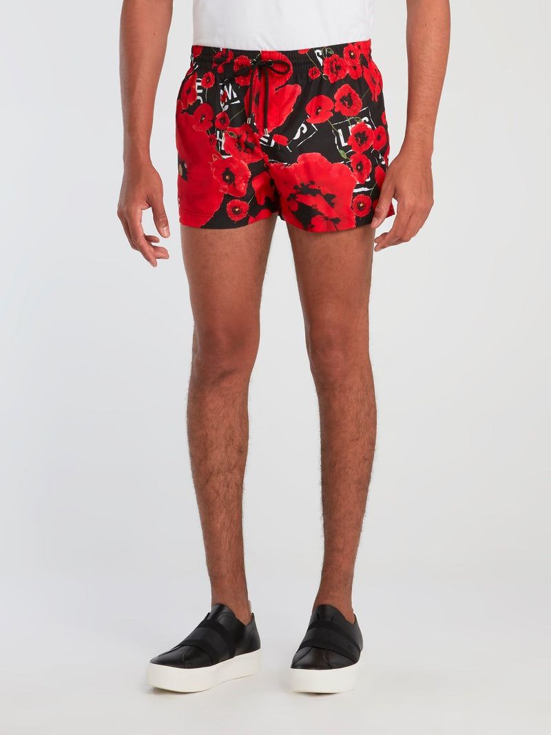 All Over Poppies Swim Shorts