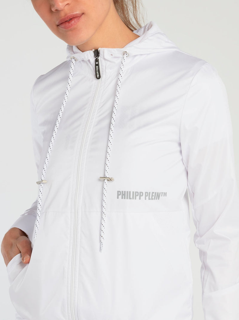 White Nylon Track Jacket