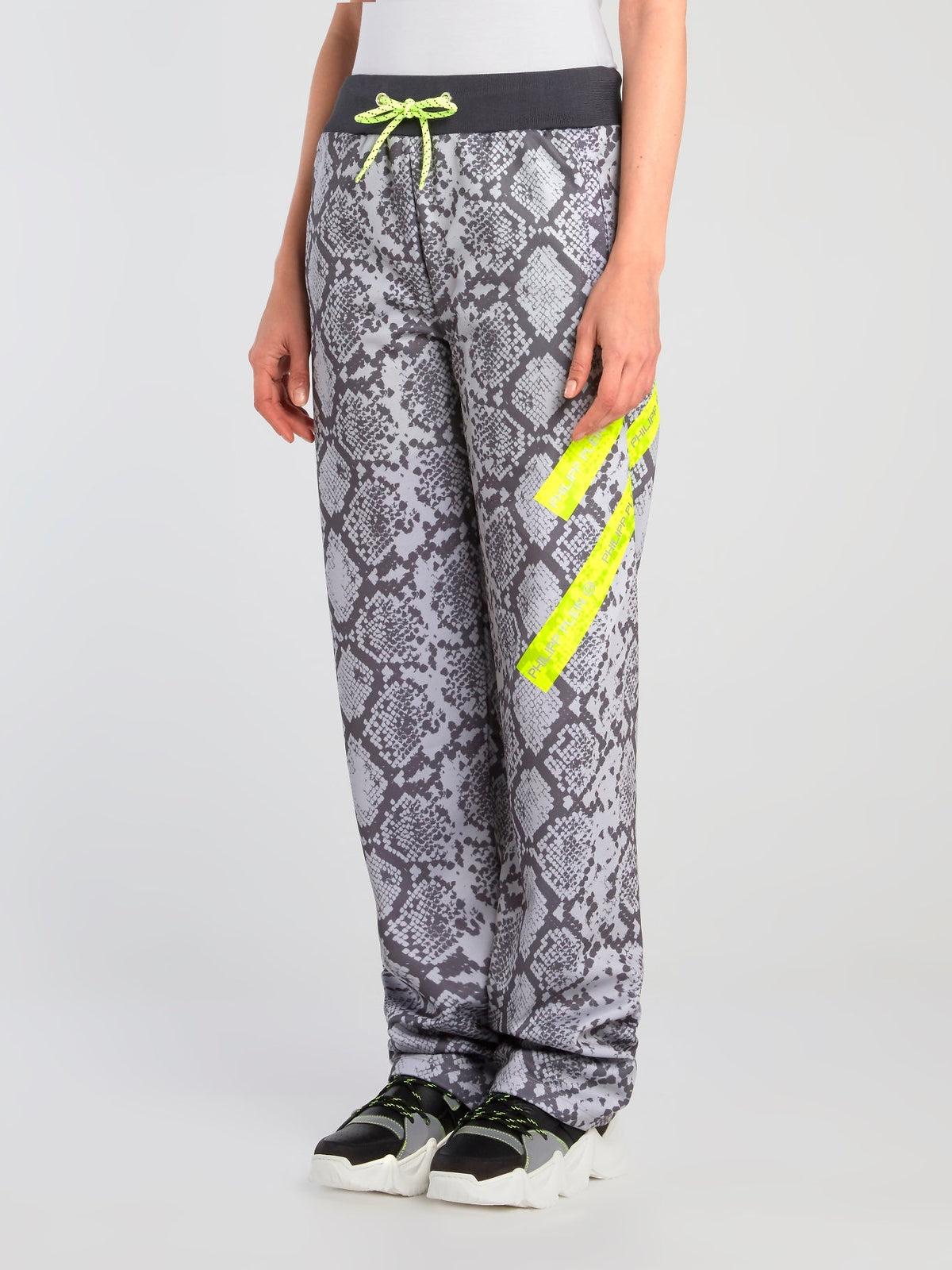 Python Print Logo Tape Trousers