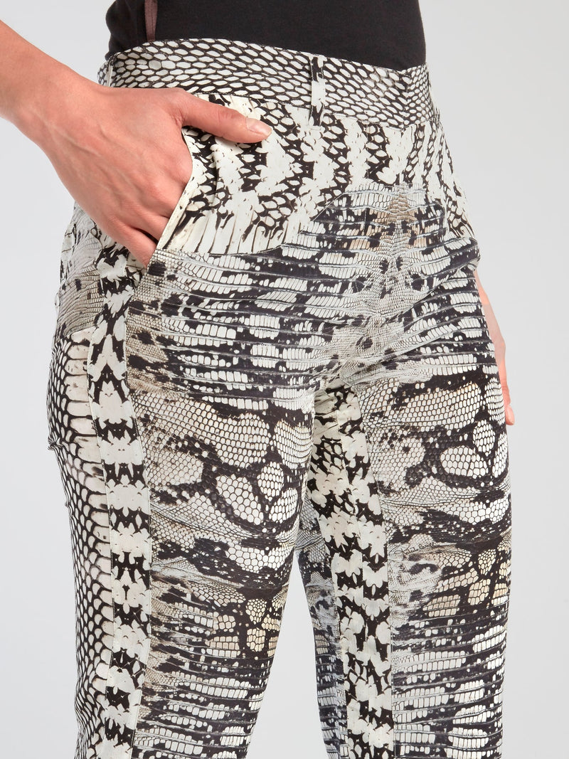 Reptilian Print Capri Pants