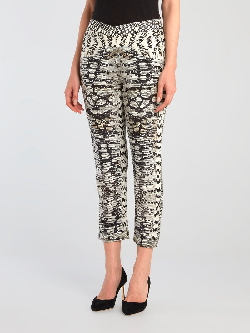 Reptilian Print Capri Pants