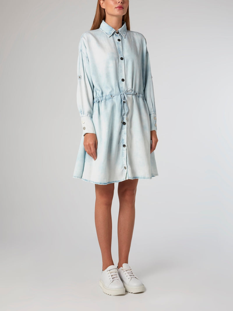 Acid Wash Tencel Shirt Dress