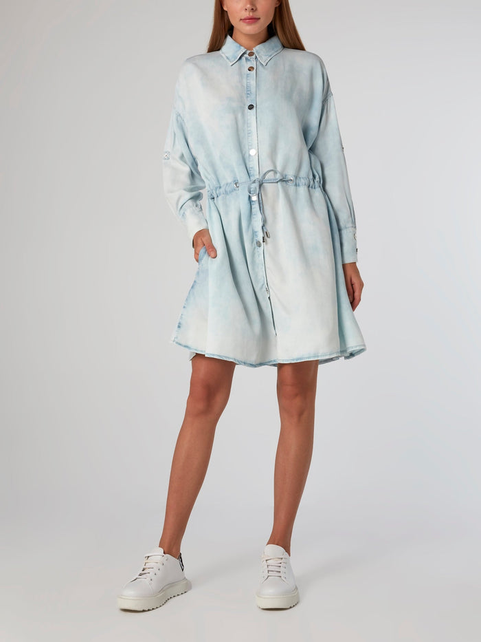 Acid Wash Tencel Shirt Dress