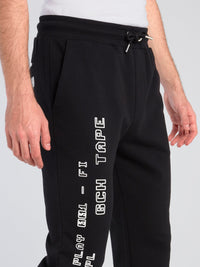 Black Barcode Display Track Pants