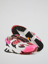 Pink Mesh Panel Chunky Sneakers