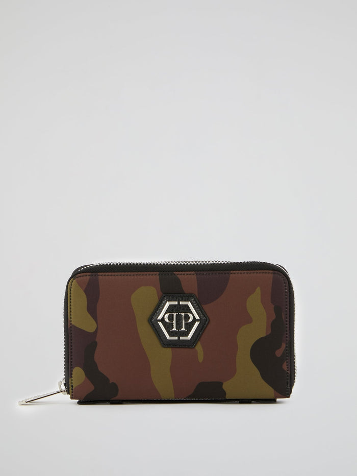 Camo Monogram Appliqu��d Continental Wallet