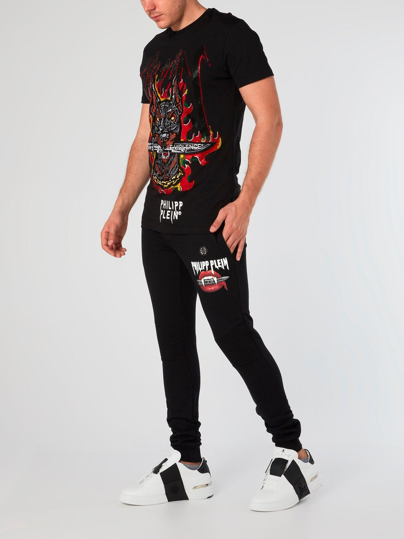 SS Graffiti Black Printed T-Shirt