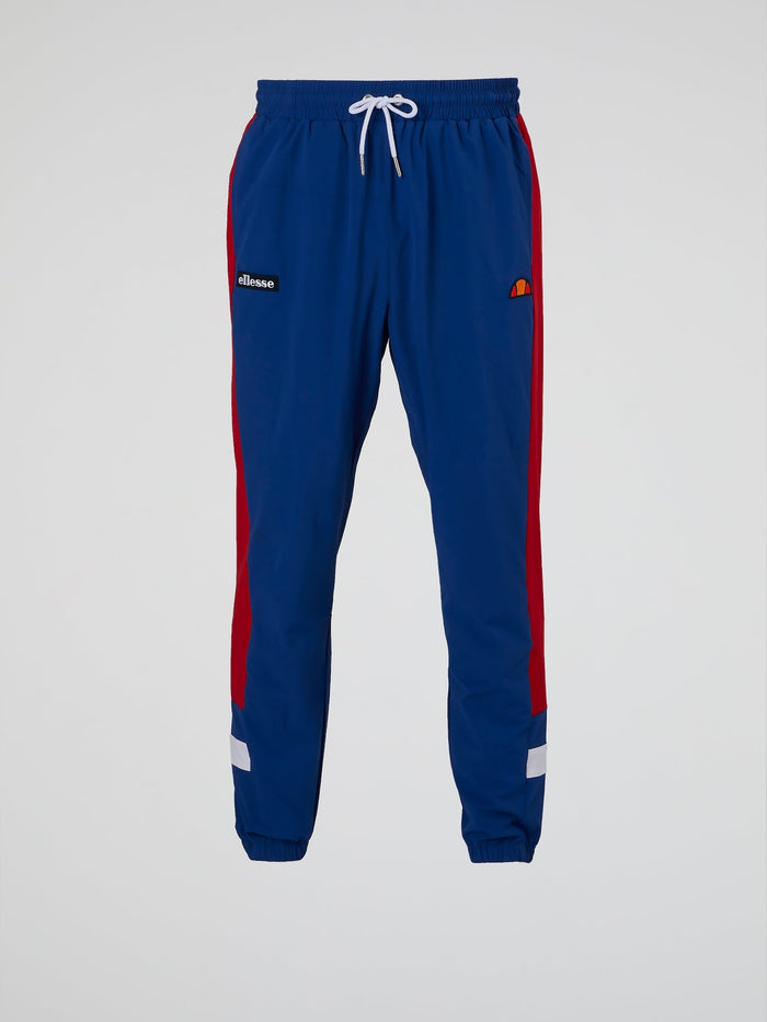 Vecoli Blue Drawstring Track Pants