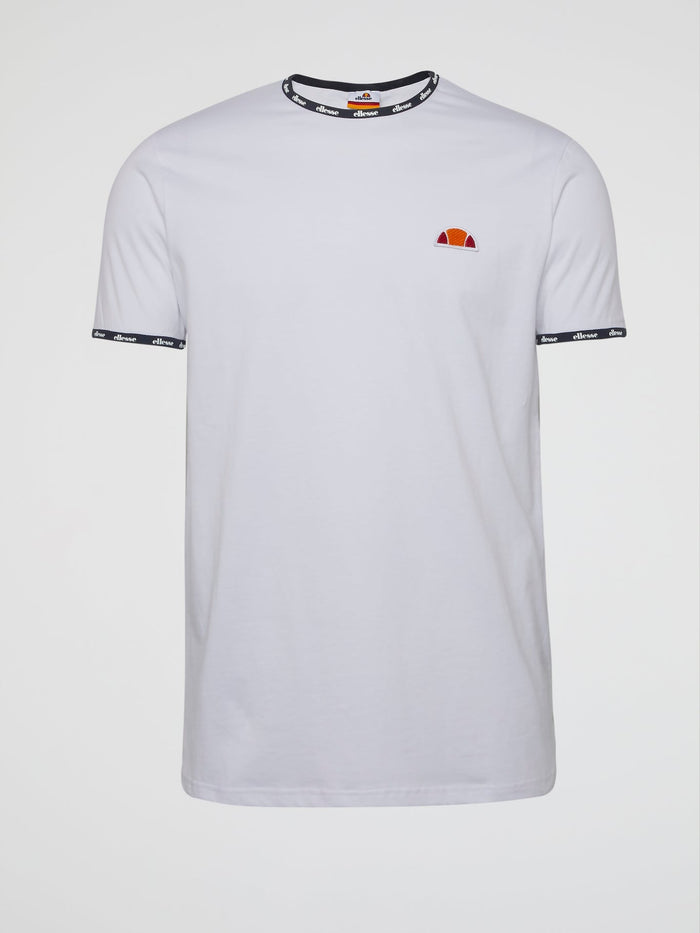 Eden White Logo Trim T-Shirt