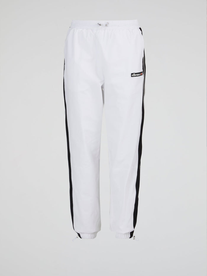 Tulipo White Side Stripe Track Pants