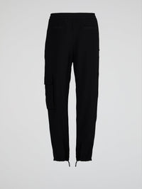 Black Drawstring Hem Pants