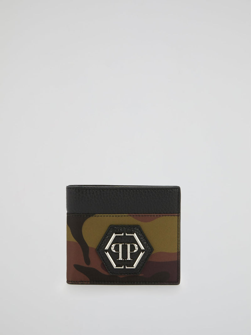 Camo Monogram Patched Pocket Wallet