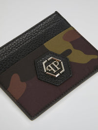 Camo Appliqu��d Credit Card Holder