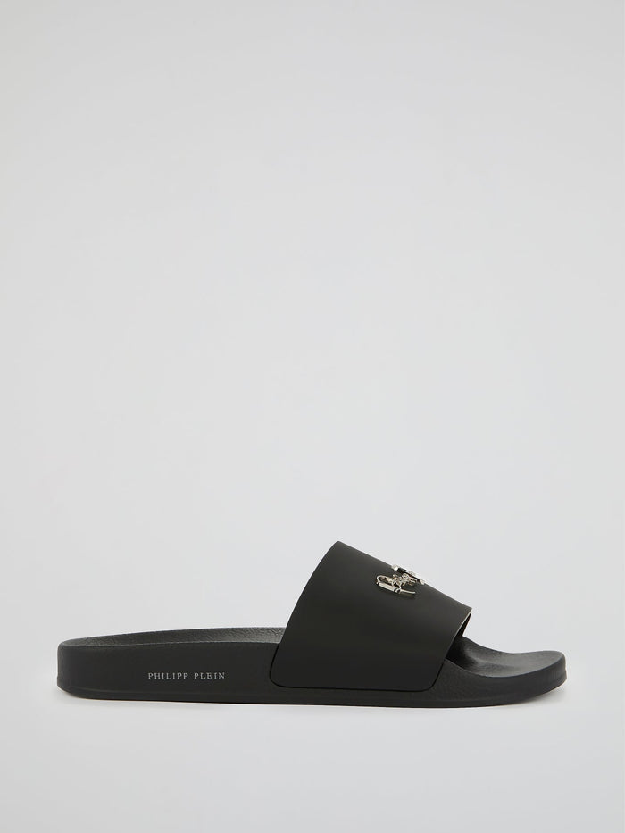 Black Signature Logo Sandals