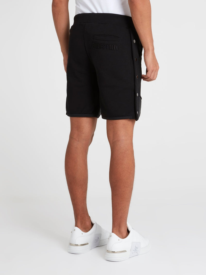 Black Tear Away Track Shorts