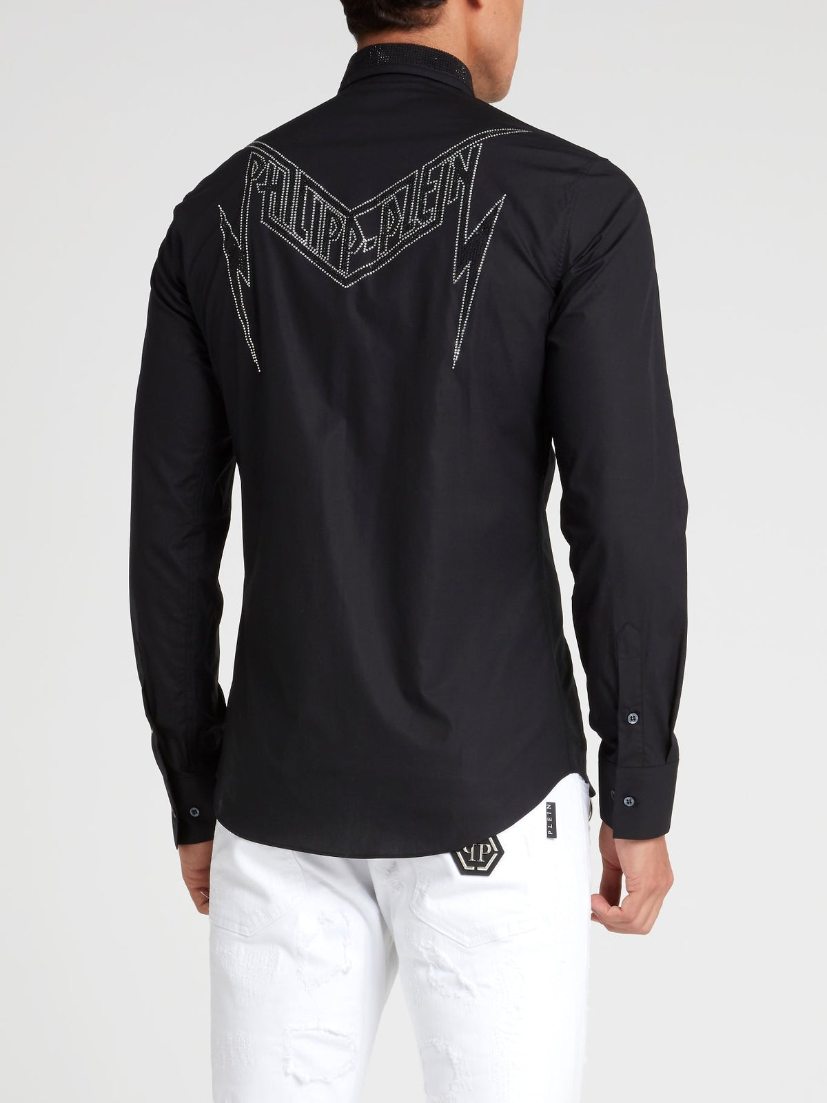 Black Studded Long Sleeve Shirt