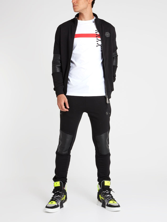 Black Zip-Up Track Jacket