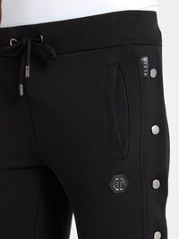 Black Tear Away Track Trousers