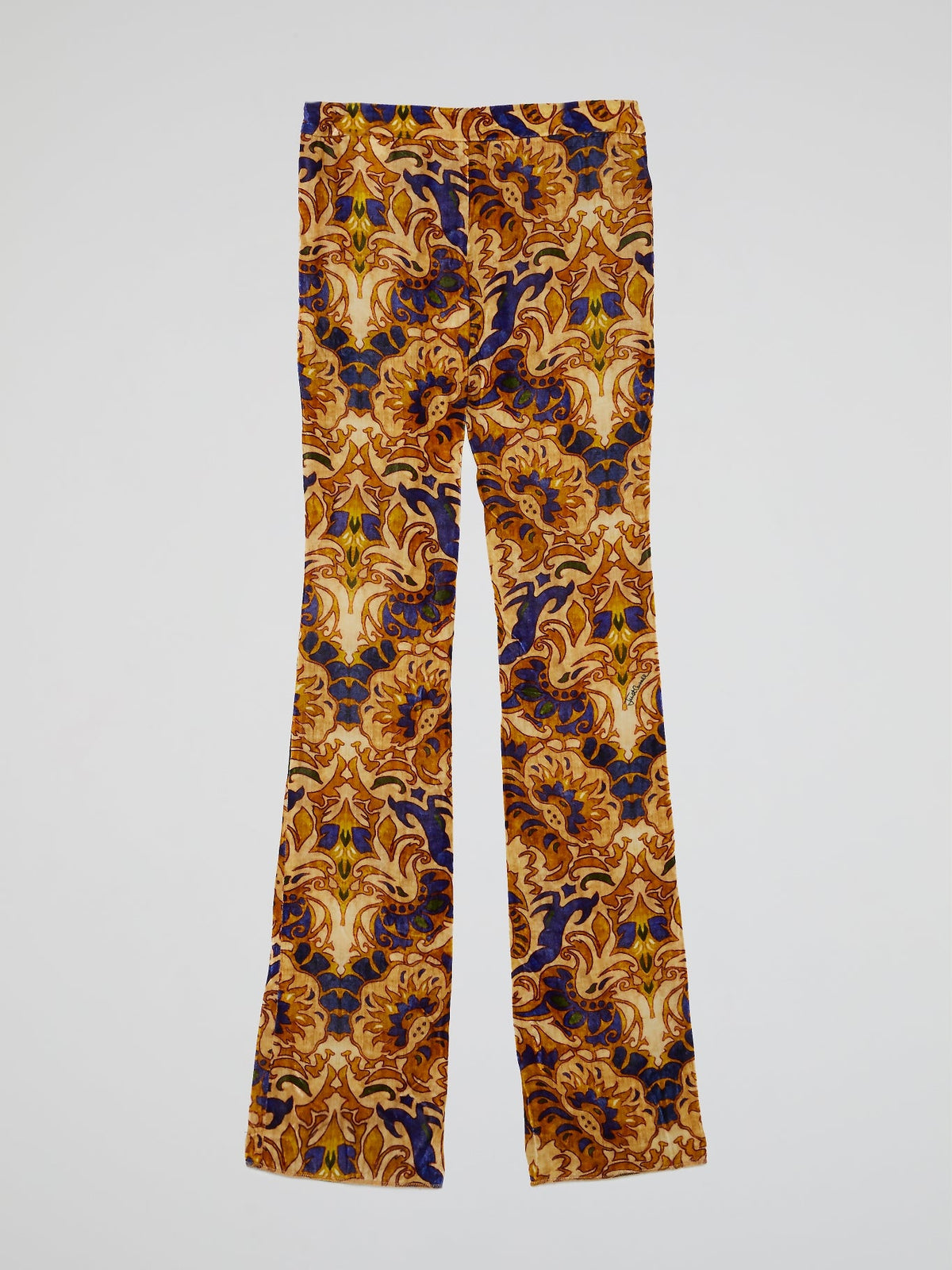 Baroque Print Bootcut Pants