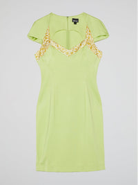 Green Cut Out Mini Dress