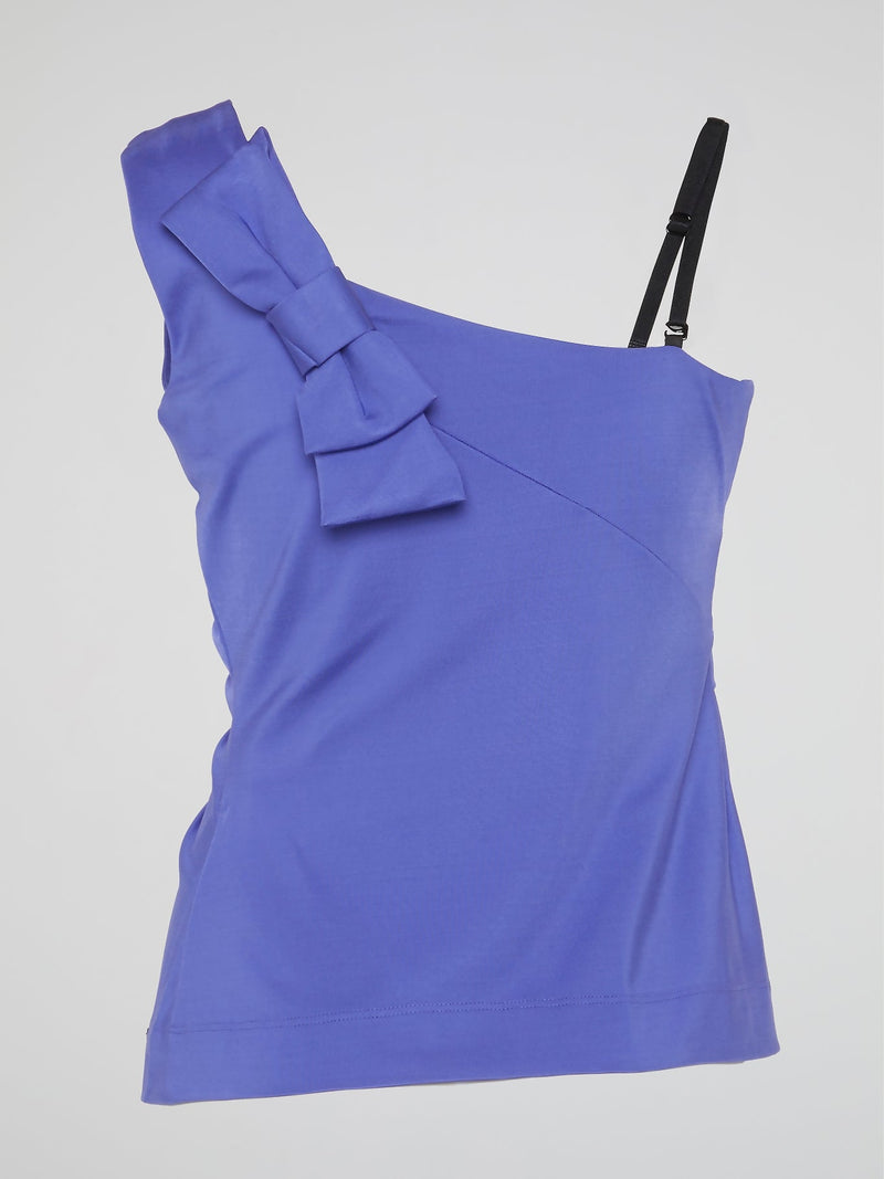 Purple Sleeveless Asymmetric Top