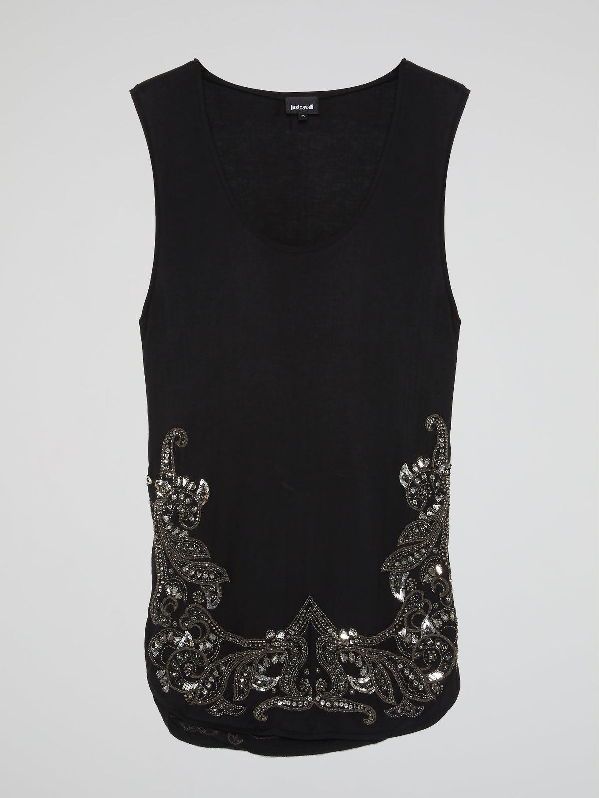 Black Crystal Embellished Top