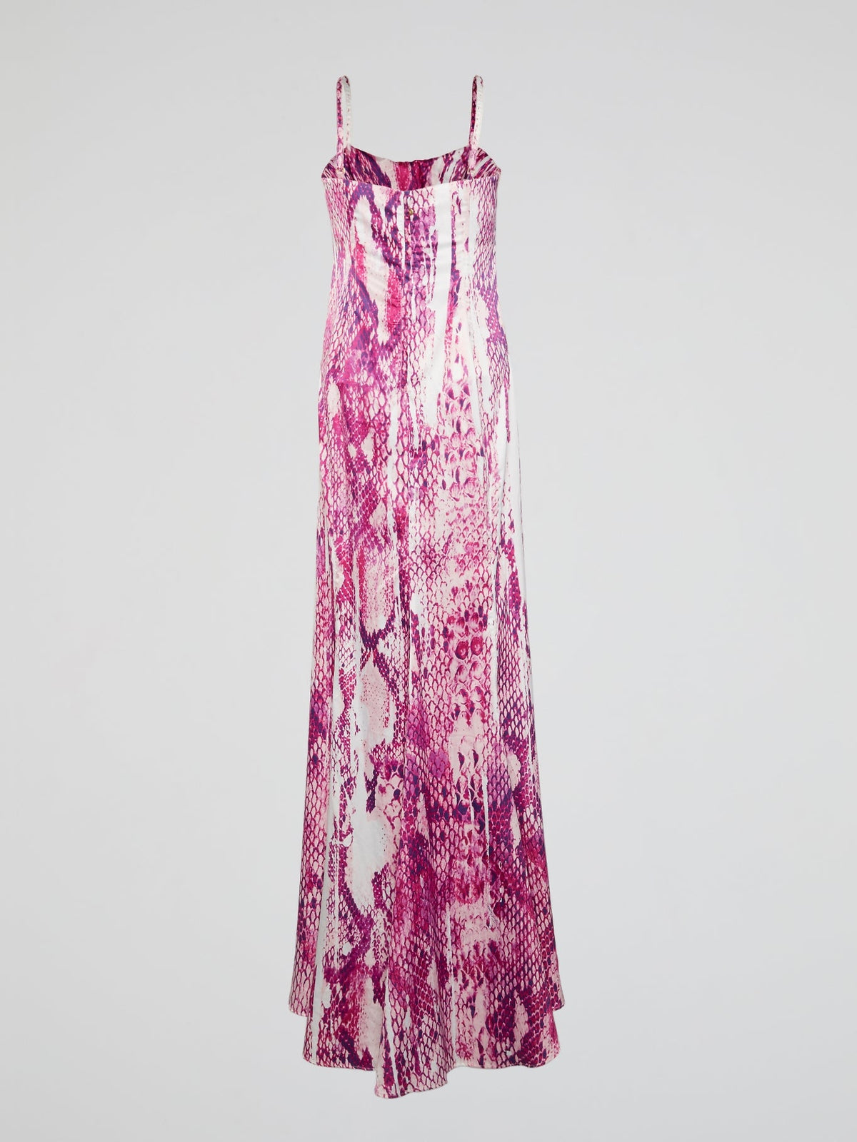 Pink Reptile Print Sleeveless Long Dress