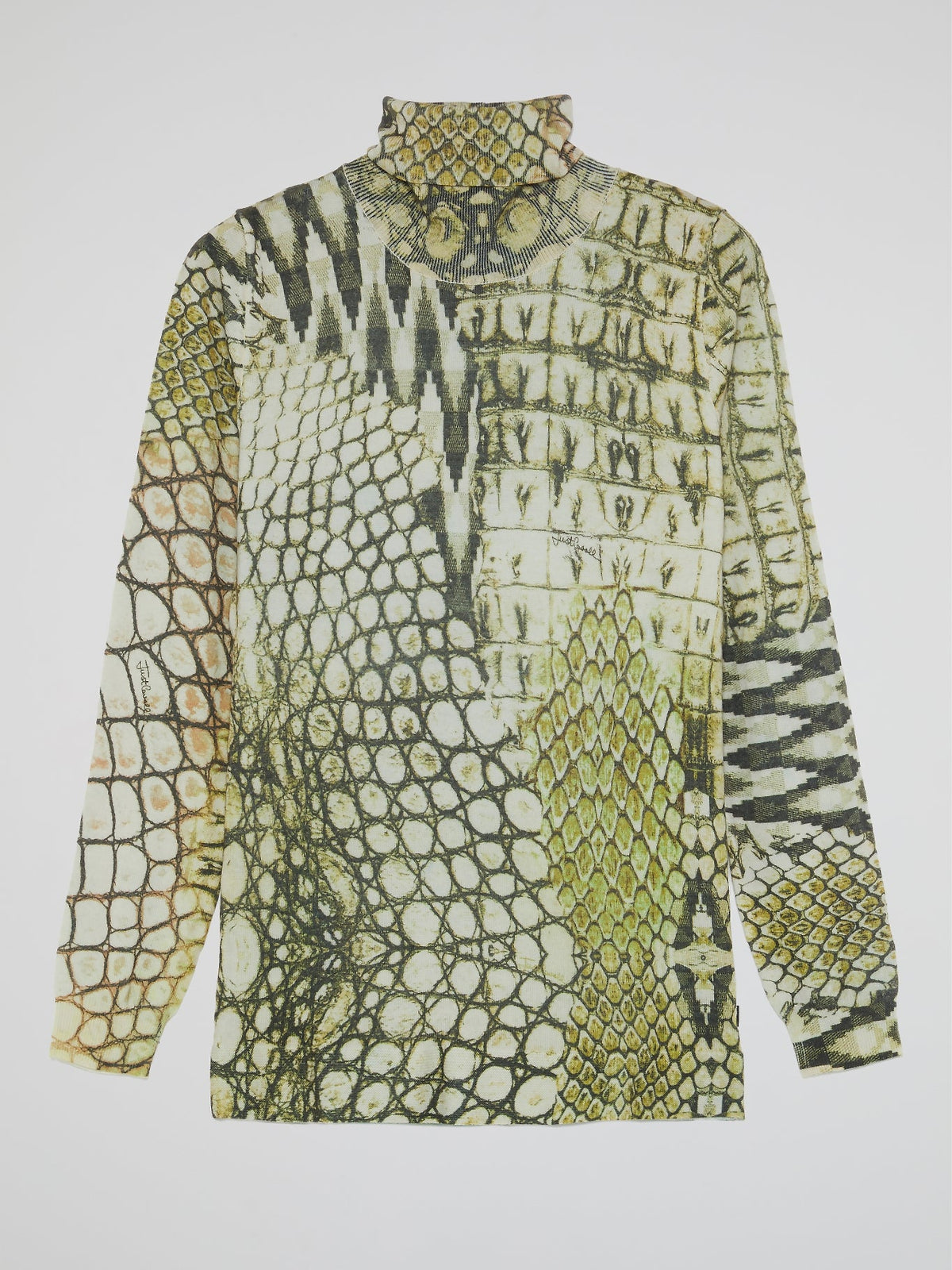 Reptilian Print High Neck Top