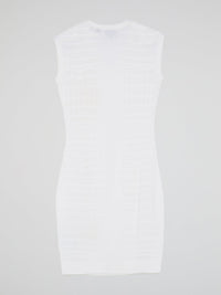 White Reptilian Sleeveless Dress