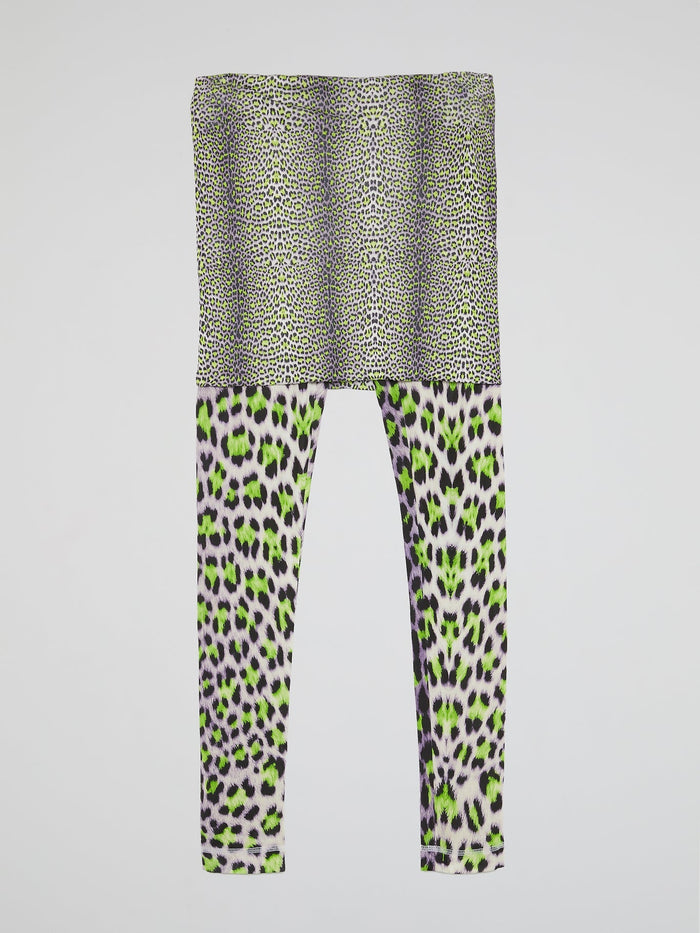 Animal Print Overlay Leggings