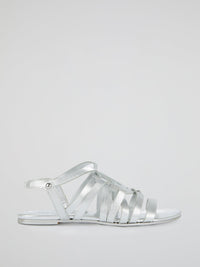 Metallic Cage Slingback Sandals