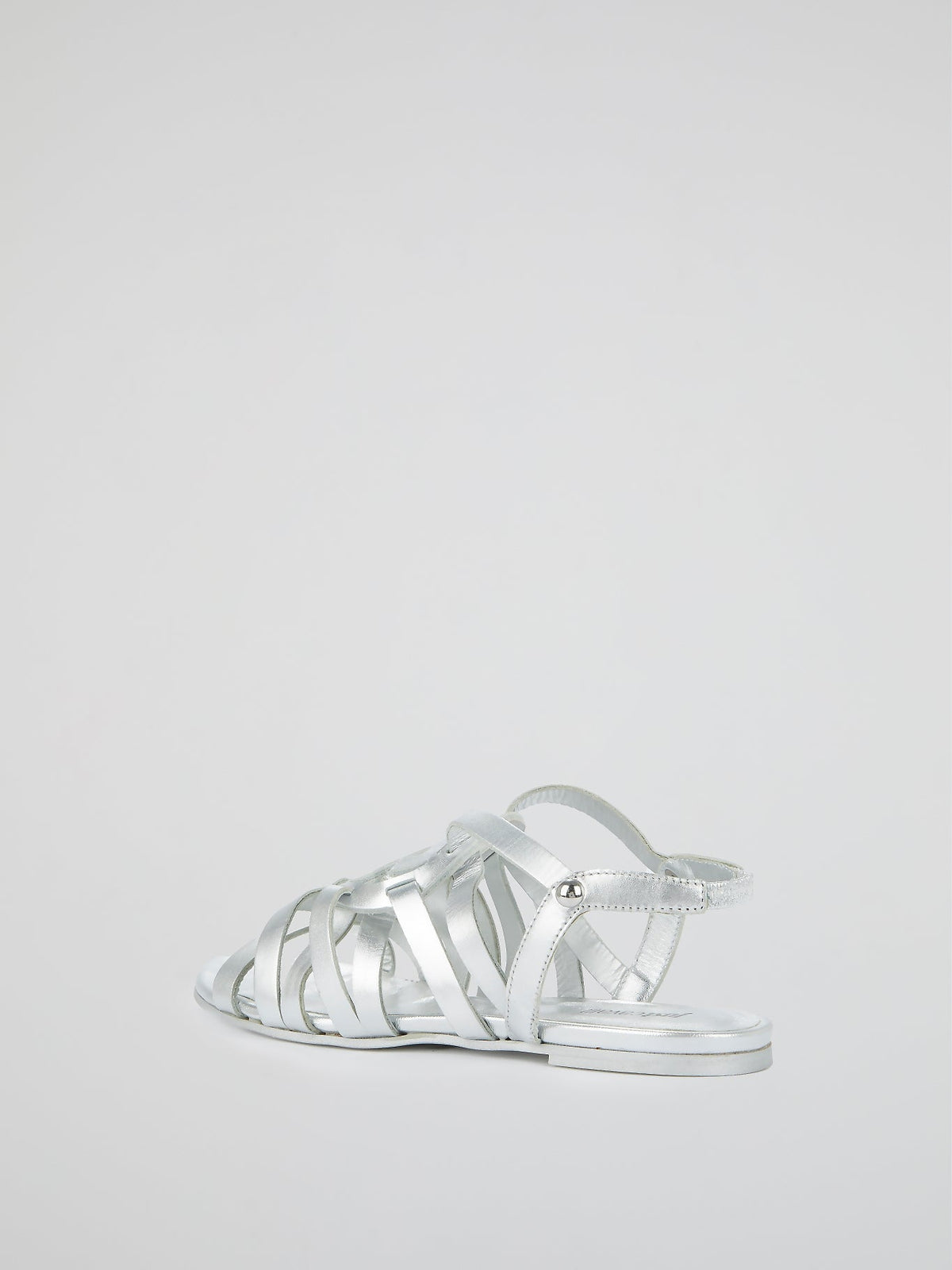 Metallic Cage Slingback Sandals
