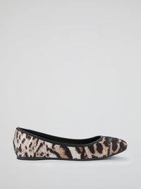 Animal Print Studded Loafers