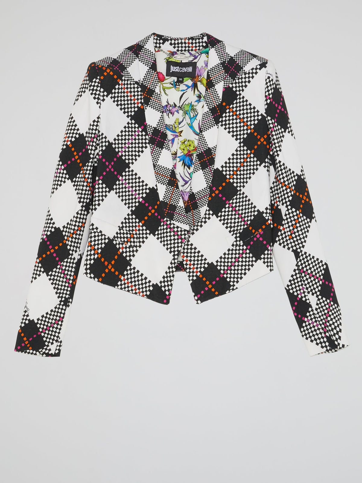 White Plaid Blazer