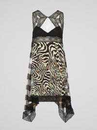 Lace Trim Mini Dress