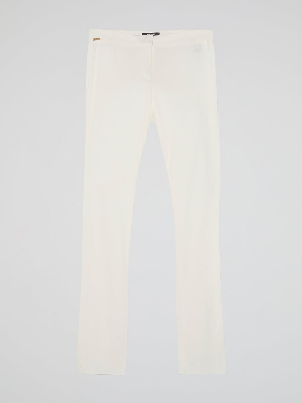 White Slim Fit Trousers