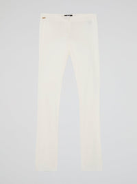 White Slim Fit Trousers