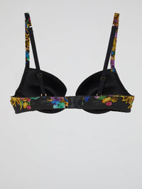 Rick-Rack Trim Printed Bra