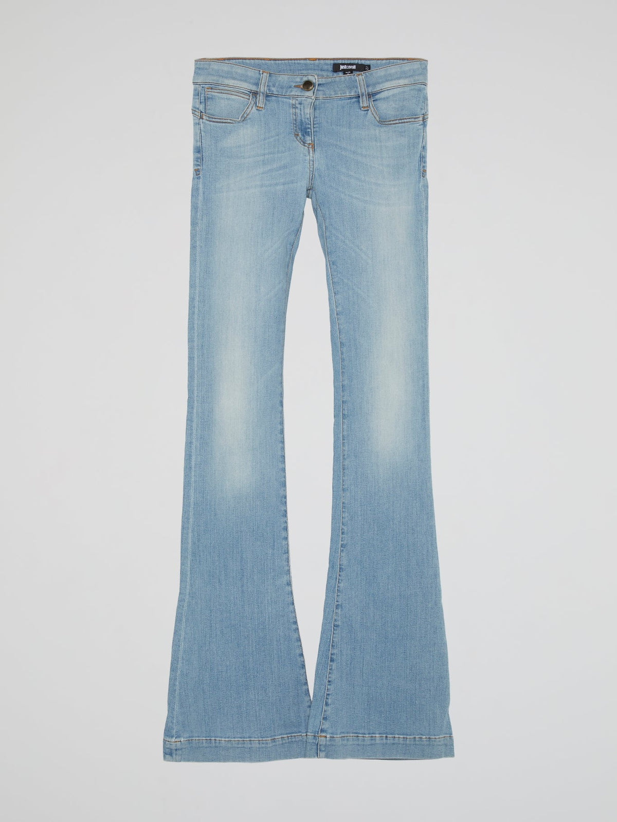 Blue Acid Wash Bootcut Jeans