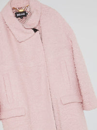 Pink Fur Trench Coat