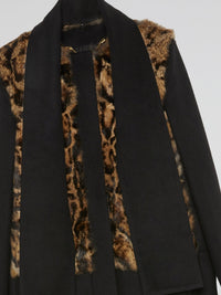 Black Leopard Fur Coat