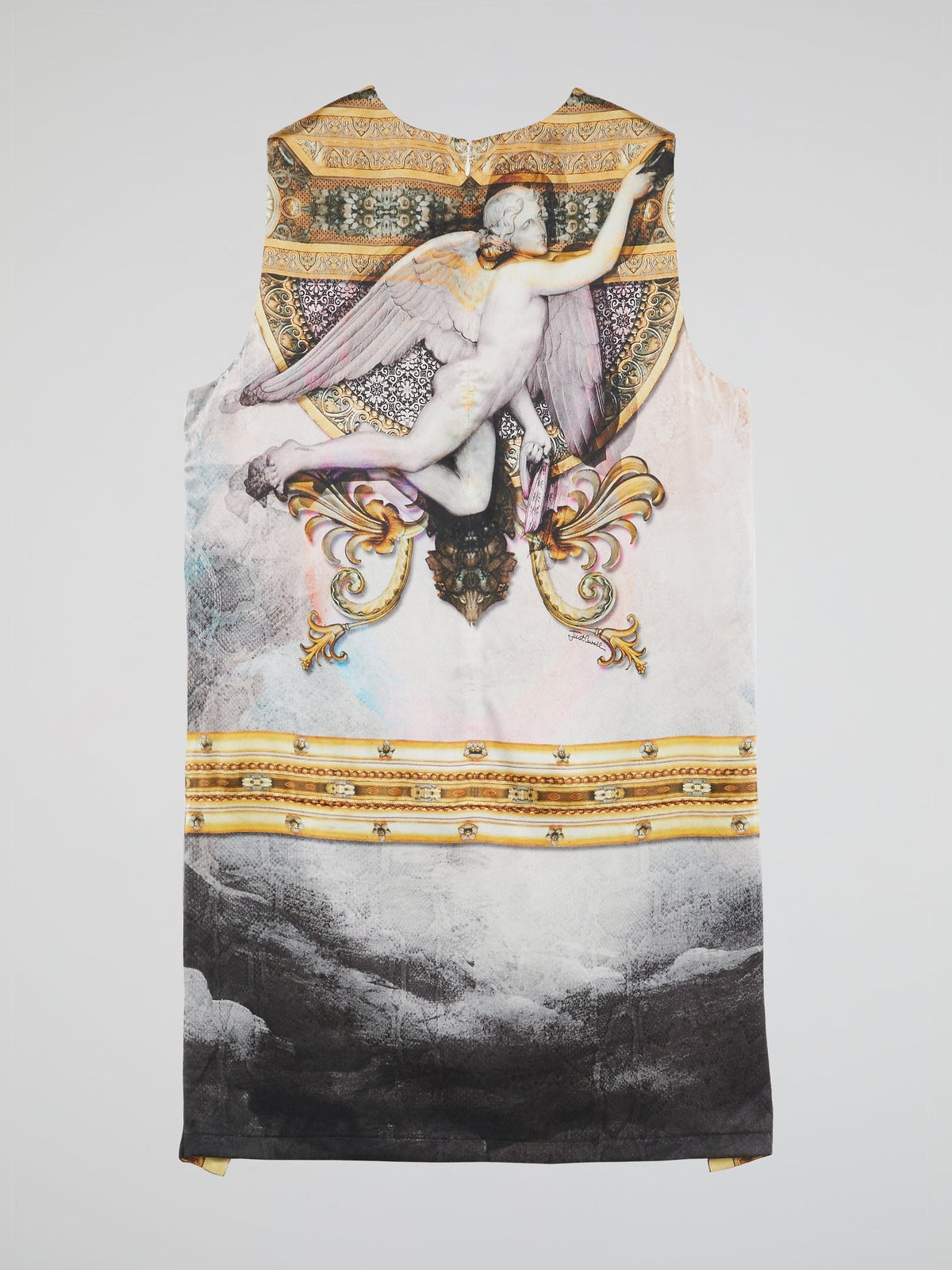 Baroque Print Sleeveless Dress