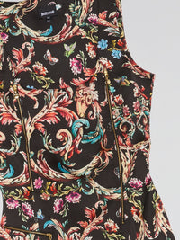 Baroque Print Sleeveless Dress