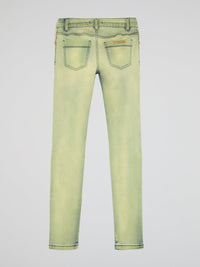 Green Acid Wash Jeans